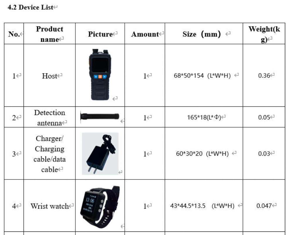 SDFR400-E(A) Portable Drone Detection and Wrist Watch Alert Coordination Device